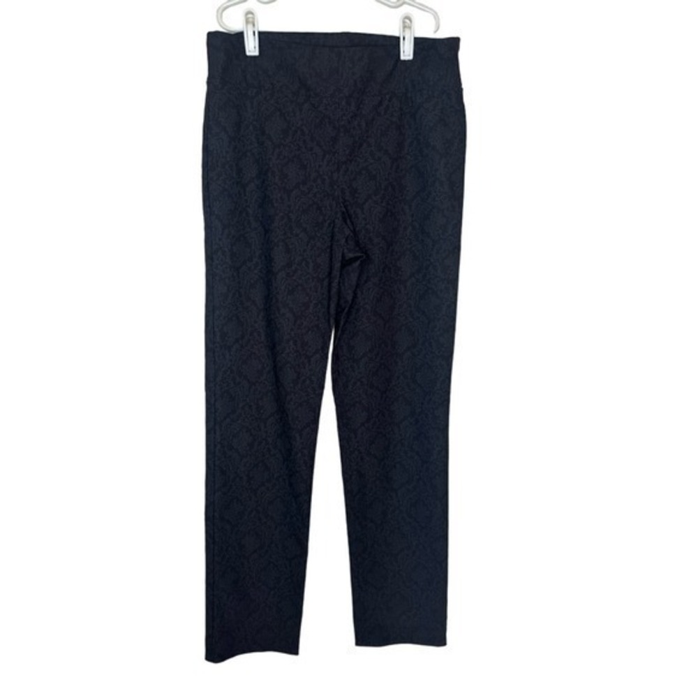 Margaret M Pull-on‎ Dress Pants in Black Print Size Small